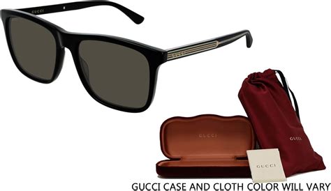 Amazon.com: Gucci GG0381S 007 57M Black/Grey Polarized .